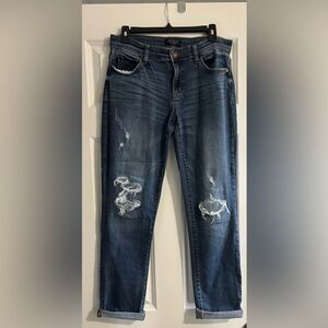 Judy Blue Dark Wash Distressed Boyfriend Jeans
